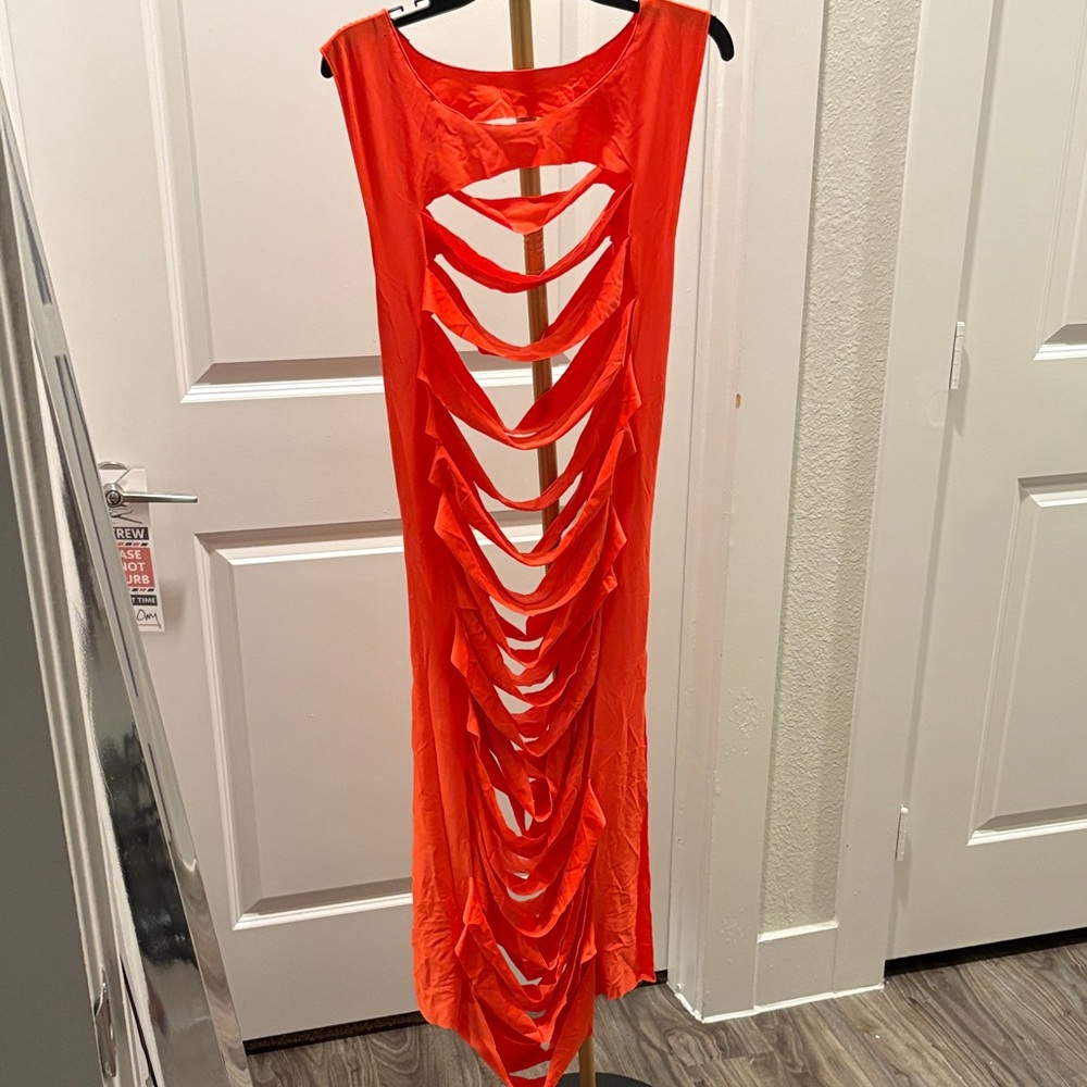 Chic Orange Women's Swim Coverup